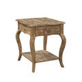 Alaterre Furniture Rustic - Reclaimed End Table, Driftwood ARSA0125